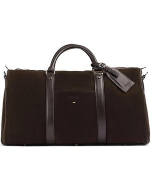 Doucal's Suede Holdall - Brown