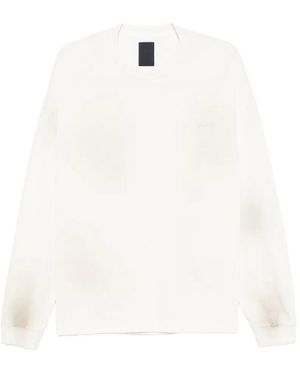 Juun.J Logo-Embroidered Long-Sleeve Top - White