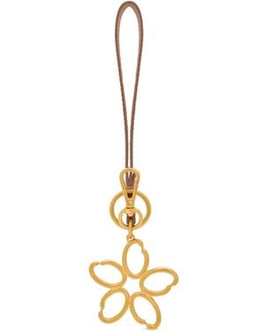 Oscar de la Renta O Flower Pendant Keyring - Metallic