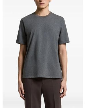 Peserico Logo-Patch Crew-Neck T-Shirt - Grey
