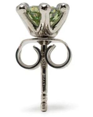 Dheygere Puce D'Oreille À Deux Diamants - Blanc