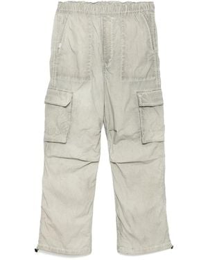 Izzue Logo-Patch Pants - Gray