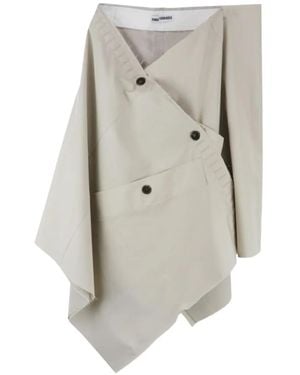SONIA CARRASCO Wrap-Design Asymmetric Skirt - White