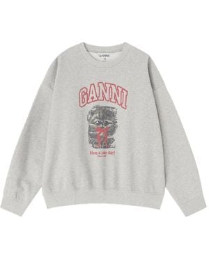 Ganni グラフィック スウェットシャツ - ホワイト