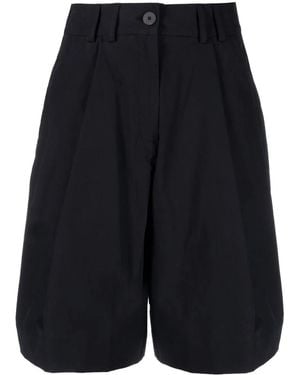 Studio Nicholson High-Waisted Cotton Shorts - Blue
