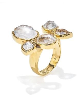 Goossens Cachemire Ring Mit Kristallen - Mettallic