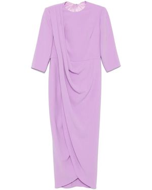 Isabel Sanchis Drapiertes Maxikleid - Lila