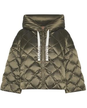 Max Mara Quilted Hooded Jacket - Green