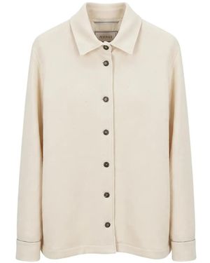 Peserico Button-Up Shirt Jacket - White