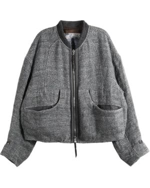 Ziggy Chen Zip-Up Bomber Jacket - Grey