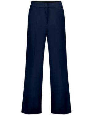 Betty Barclay Marlene Pressed-Crease Wide-Leg Trousers - Blue