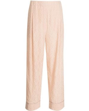 Philosophy Di Lorenzo Serafini Lace Wide-Leg Trousers - Natural