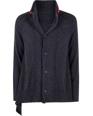 Y's Yohji Yamamoto Asymmetrischer Cardigan - Blau