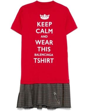 Balenciaga Keep Calm Midi Dress - Red