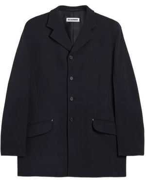 Jil Sander Technical Crêpe Deconstructed Jacket - Blue