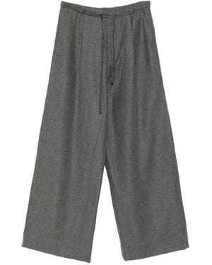 Soeur Hugues Drawstring Wool Pants - Grey