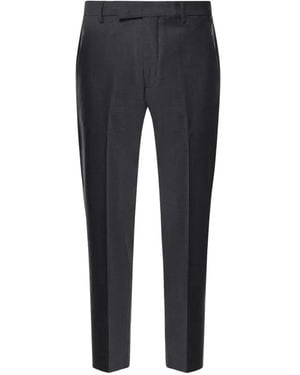 Michael Coal Pressed-Crease Flap-Pocket Pants - Blue