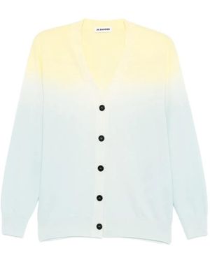 Jil Sander Buttoned Gradient Cardigan - White