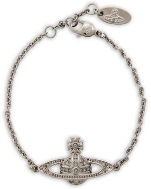 Vivienne Westwood Kettenarmband mit Orb-Anhänger - Weiß