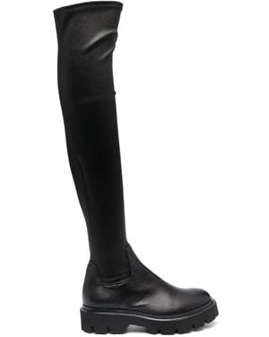 Roberto Festa Knee-High Leather Boots - Black