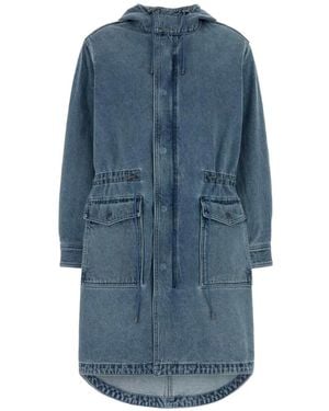 MICHAEL Michael Kors Cotton Parka Coat - Blue