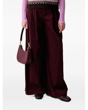 Marc O' Polo Pleated Corduroy Trousers - Red
