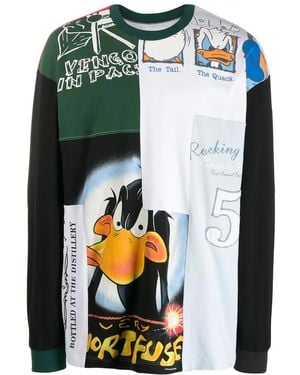 Amen Sweat À Design Patchwork - Noir