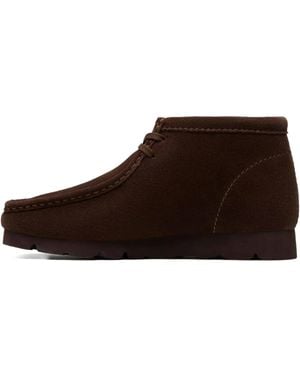 Clarks Suede Lace-Up Boots - Brown