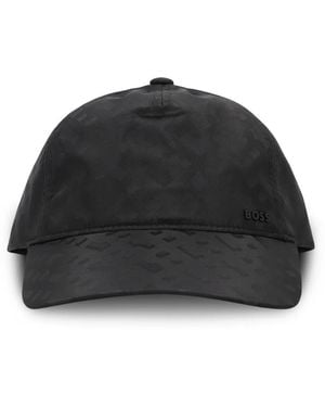 BOSS Gorra con detalle del logo - Negro