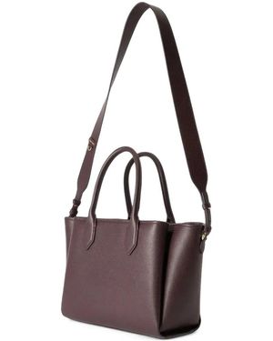 Emporio Armani Bolso Shopper Texturizado Con Parche Del Logo - Morado