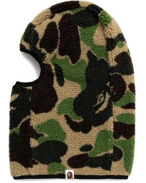 A Bathing Ape Passamontagna Abc Camo Boa Fleece - Verde