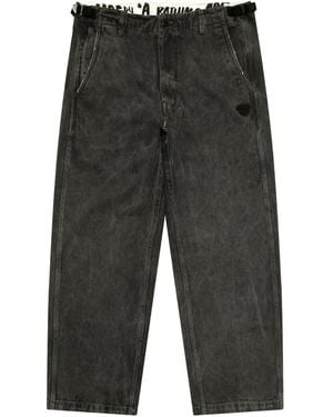 Aape By A Bathing Ape Broek Met Ceintuur En Applicatie - Grijs