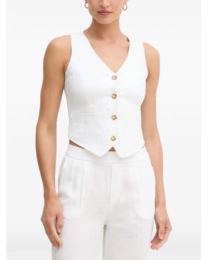 Benetton Veston À Boutonnière - White