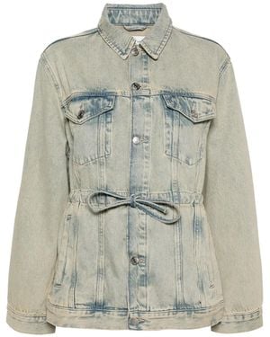 Samsøe & Samsøe Samaggy Bleached Denim Jacket - Grey