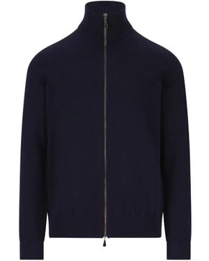 Alpha Studio Cardigan mit Stehkragen - Blau