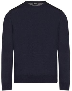 ZEGNA Cashseta Crewneck Sweater - Blue