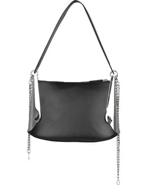 PUBLISHED BY Chain-Embellished Leather Shoulder Bag - Black