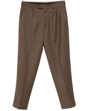 ZEGNA Tailored Wool Pants - Brown