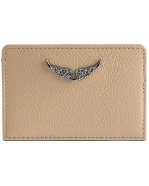 Zadig & Voltaire Pass Wings-Detail Wallet - Natural