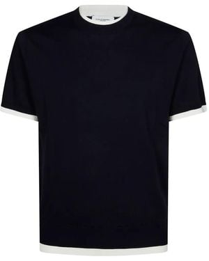 Paolo Pecora Contrasting-Trim T-Shirt - Black