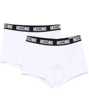 Moschino Logo-Waistband Boxers (Set Of Two) - White