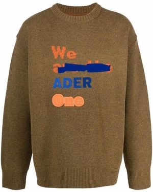 Adererror Logo-Embroidered Knitted Sweater - Brown
