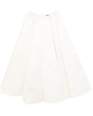 A.W.A.K.E. MODE Satin Paneled Skirt - White