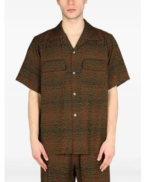 Needles Animalier Print Shirt-Uomo - Verde
