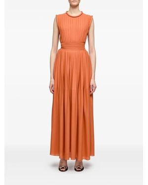 Giambattista Valli Pleated Sleeveless Dress - Orange