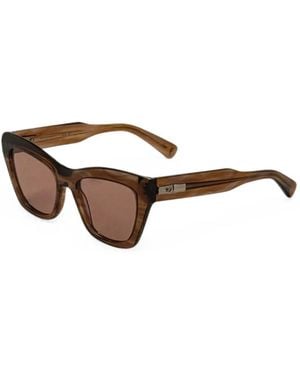 Longchamp Lunettes De Soleil À Monture Papillon - Marron