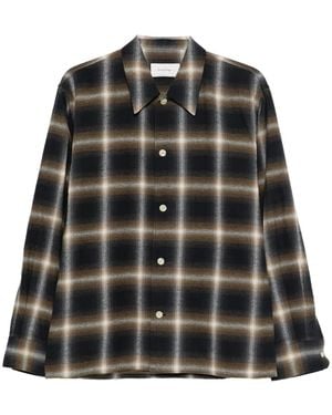 Second/Layer Logan Buttoned Check Shirt - Black