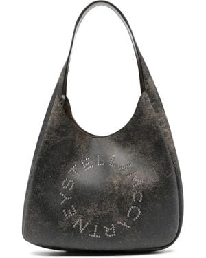 Stella McCartney Logo-Detail Shoulder Bag - Black