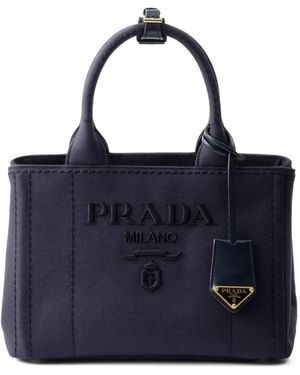 Prada Small Jardinière Tote Bag - Blue