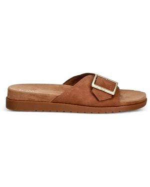 TOMS Marin Buckle-Detail Slide Sandals - Brown